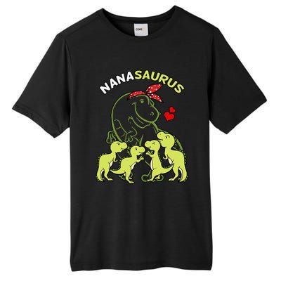 Nanasaurus Nana 4  Dinosaur Mother's Day Tall Fusion ChromaSoft Performance T-Shirt