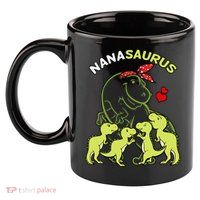 Nanasaurus Nana 4  Dinosaur Mother's Day 11oz C Handle Ceramic Mug