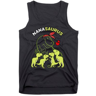 Nanasaurus Nana 4  Dinosaur Mother's Day Tank Top