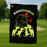 Nanasaurus Nana 4  Dinosaur Mother's Day Golf Towel