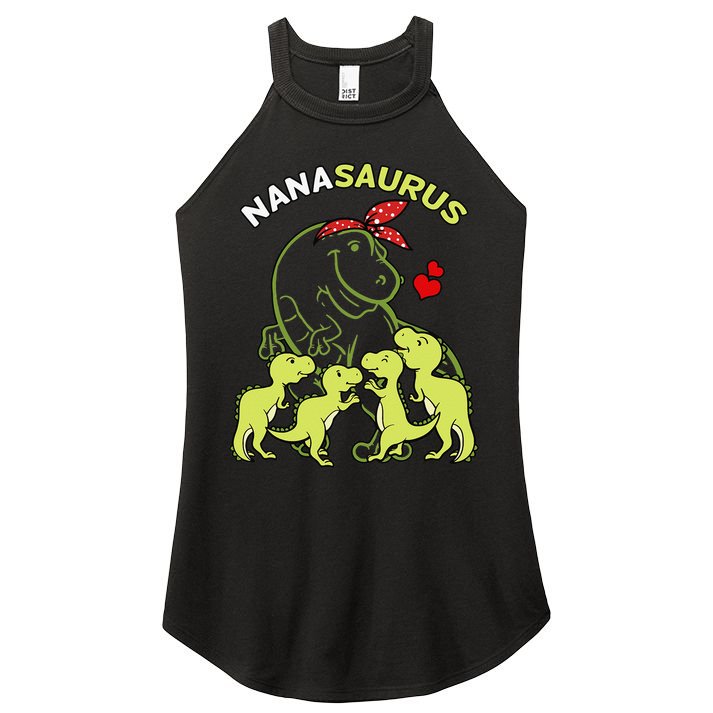 Nanasaurus Nana 4  Dinosaur Mother's Day Women's Perfect Tri Rocker Tank