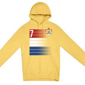 Nederland Number 7 Flag Logo Premium Pullover Hoodie