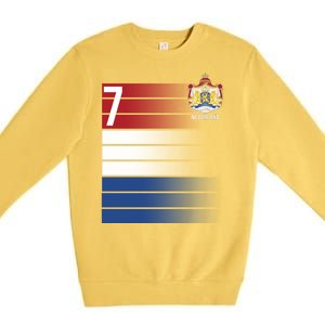 Nederland Number 7 Flag Logo Premium Crewneck Sweatshirt