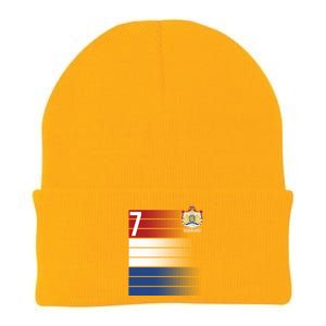 Nederland Number 7 Flag Logo Knit Cap Winter Beanie