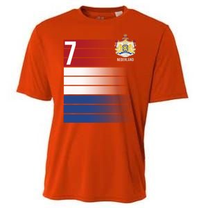 Nederland Number 7 Flag Logo Cooling Performance Crew T-Shirt