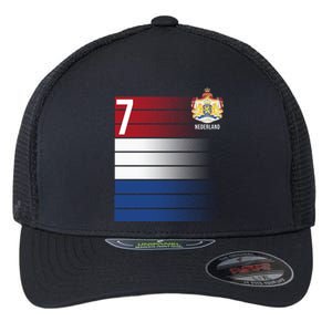 Nederland Number 7 Flag Logo Flexfit Unipanel Trucker Cap