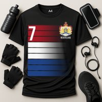 Nederland Number 7 Flag Logo Cooling Performance Crew T-Shirt