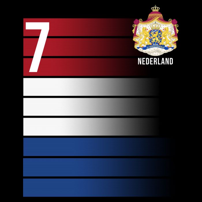 Nederland Number 7 Flag Logo Cooling Performance Crew T-Shirt