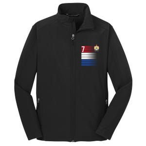 Nederland Number 7 Flag Logo Core Soft Shell Jacket