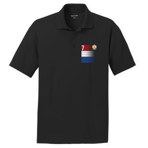 Nederland Number 7 Flag Logo PosiCharge RacerMesh Polo