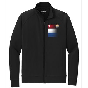 Nederland Number 7 Flag Logo Stretch Full-Zip Cadet Jacket