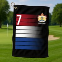 Nederland Number 7 Flag Logo Golf Towel