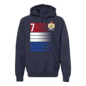 Nederland Number 7 Flag Logo Premium Hoodie