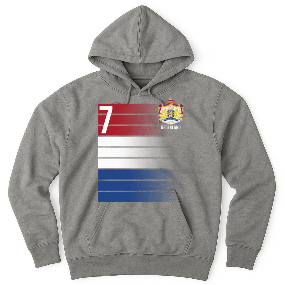 Nederland Number 7 Flag Logo Hoodie