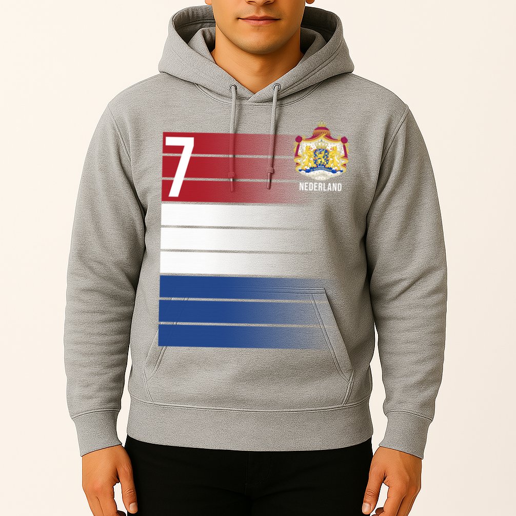 Nederland Number 7 Flag Logo Hoodie