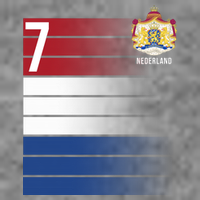 Nederland Number 7 Flag Logo Hoodie