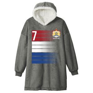 Nederland Number 7 Flag Logo Hooded Wearable Blanket