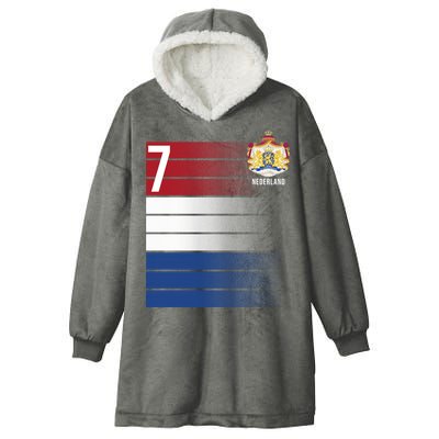 Nederland Number 7 Flag Logo Hooded Wearable Blanket