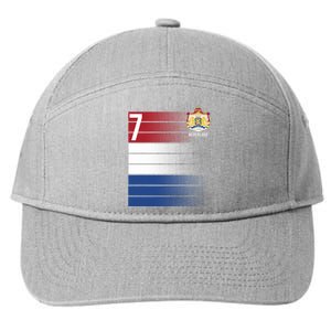 Nederland Number 7 Flag Logo 7-Panel Snapback Hat