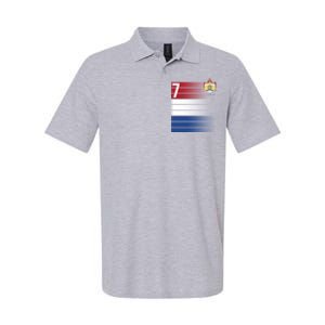 Nederland Number 7 Flag Logo Softstyle Adult Sport Polo