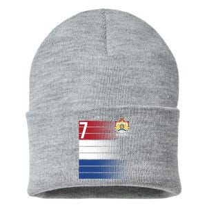 Nederland Number 7 Flag Logo Sustainable Knit Beanie