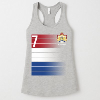Nederland Number 7 Flag Logo Womens Tank Top
