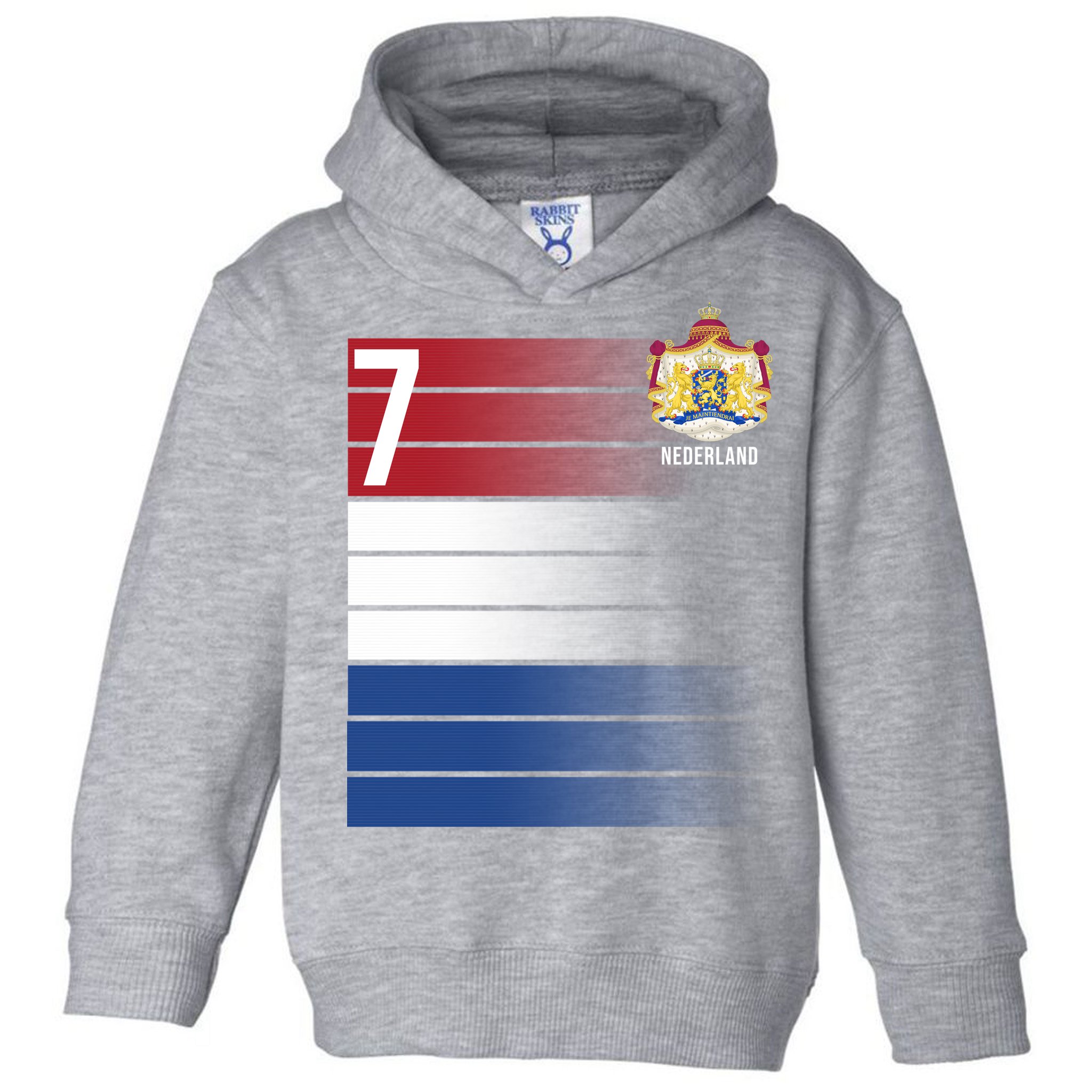 Nederland Number 7 Flag Logo Toddler Hoodie