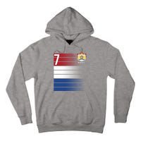 Nederland Number 7 Flag Logo Tall Hoodie