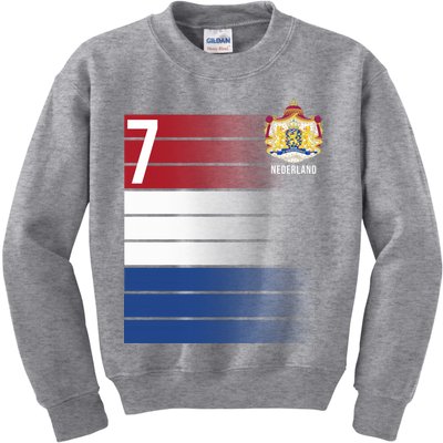 Nederland Number 7 Flag Logo Kids Sweatshirt