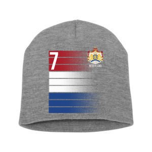 Nederland Number 7 Flag Logo Short Acrylic Beanie