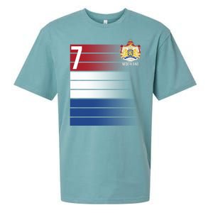 Nederland Number 7 Flag Logo Sueded Cloud Jersey T-Shirt