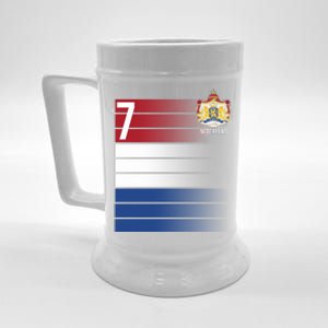 Nederland Number 7 Flag Logo Beer Stein