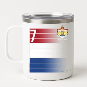 Nederland Number 7 Flag Logo 12 oz Stainless Steel Tumbler Cup