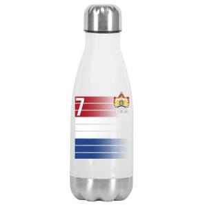 Nederland Number 7 Flag Logo Stainless Steel Insulated Water Bottle