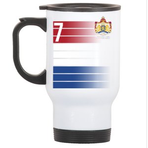 Nederland Number 7 Flag Logo Stainless Steel Travel Mug