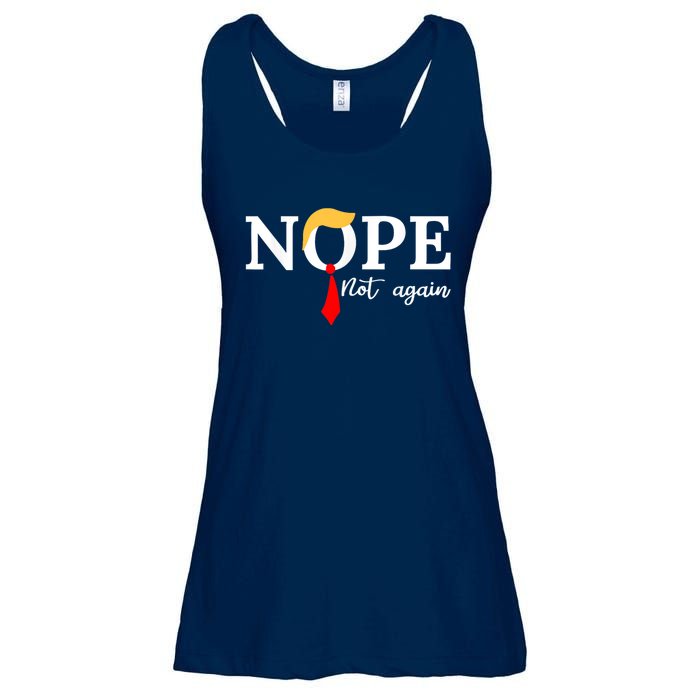 Nope Not Again Funny Trump Apparel Nope Not Again Trump Ladies Essential Flowy Tank