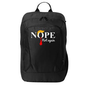 Nope Not Again Funny Trump  City Backpack