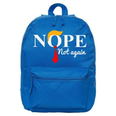 Nope Not Again Funny Trump  16 in Basic Backpack