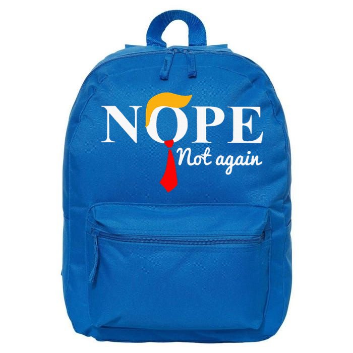 Nope Not Again Funny Trump  16 in Basic Backpack