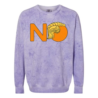 No Never Again President Donald Trump Orange Hair Meme Colorblast Crewneck Sweatshirt