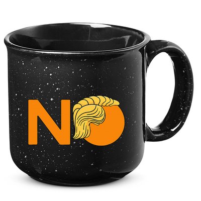 No Never Again President Donald Trump Orange Hair Meme 15oz Campfire Ceramic Mug
