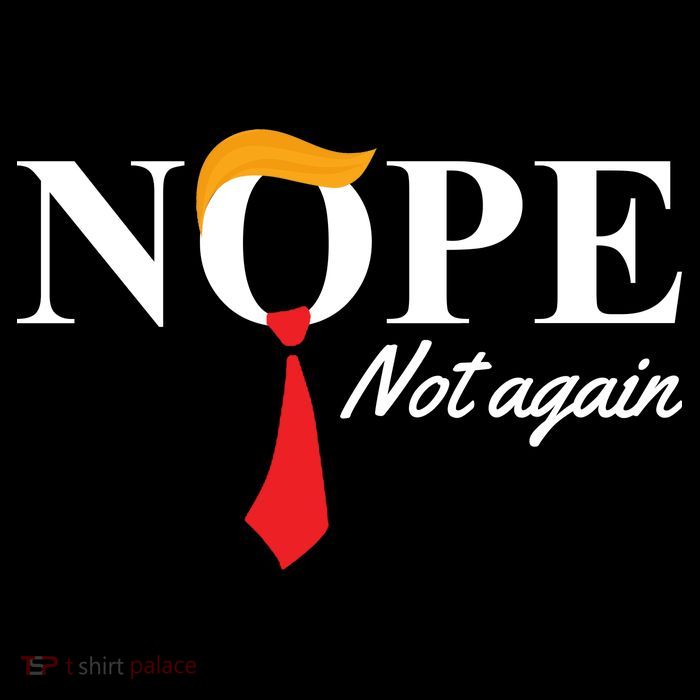 Nope Not Again Donald Trump Funny Drawstring Bag