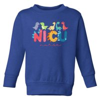 Nicu Nurse Animal Nurse Appreciation Nicu Nurse Dinosaur Cute Gift Toddler Sweatshirt