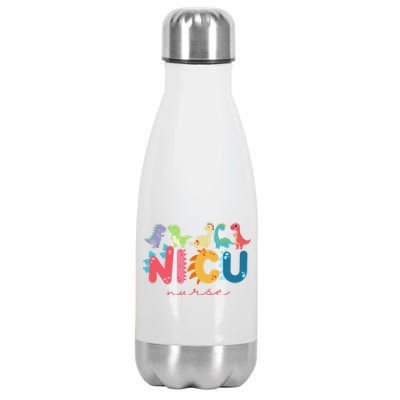 Nicu Nurse Animal Nurse Appreciation Nicu Nurse Dinosaur Cute Gift Stainless Steel Insulated Water Bottle