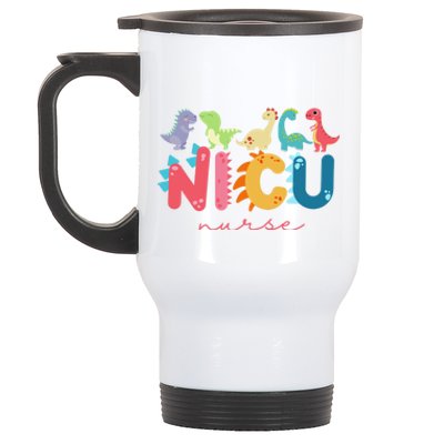 Nicu Nurse Animal Nurse Appreciation Nicu Nurse Dinosaur Cute Gift Stainless Steel Travel Mug