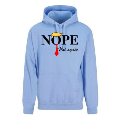 Nope Not Again Funny Trump Apparel Nope Not Again Trump Unisex Surf Hoodie