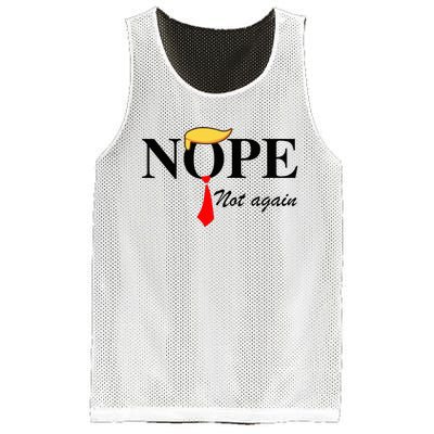 Nope Not Again Funny Trump Apparel Nope Not Again Trump Mesh Reversible Basketball Jersey Tank