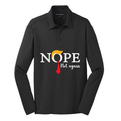 Nope Not Again Silk Touch Performance Long Sleeve Polo