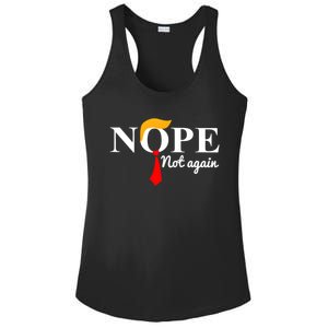 Nope Not Again Funny Trump Ladies PosiCharge Competitor Racerback Tank