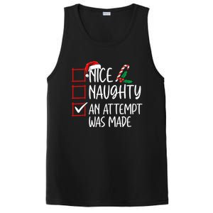 Nice Naughty An Attempt Was Made Christmas List Cute Gift PosiCharge Competitor Tank